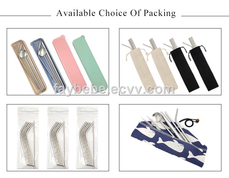 Stainless Steel Straws with PCV Bag