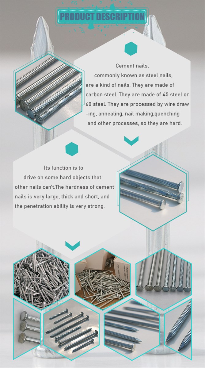 hardened steel concrete nails cement nails