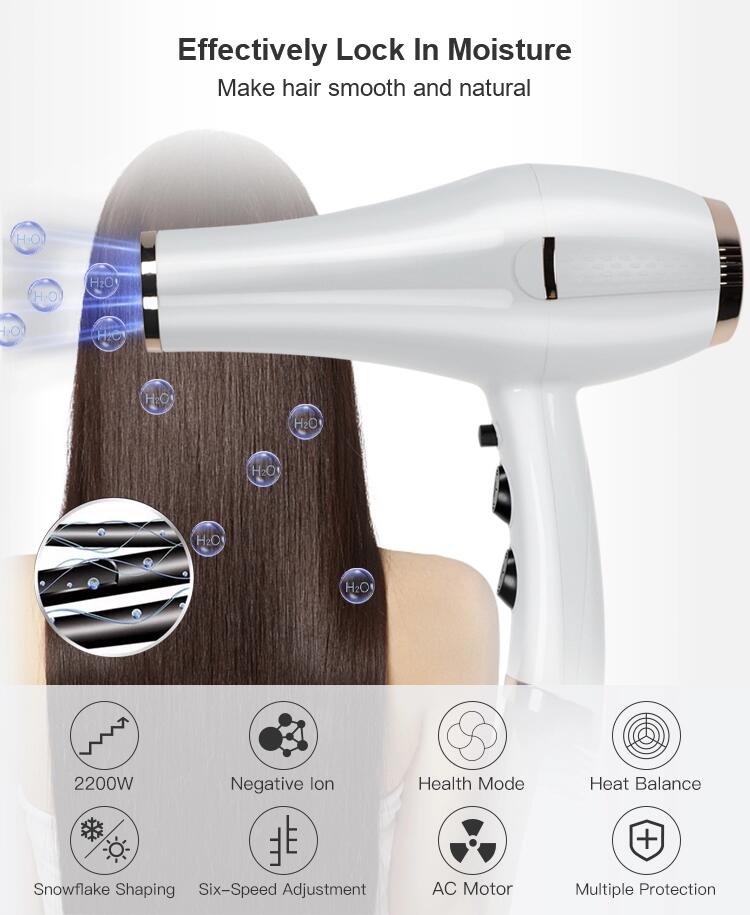 Most Powerful 2300W AC Professional Hair Dryer With Pattern