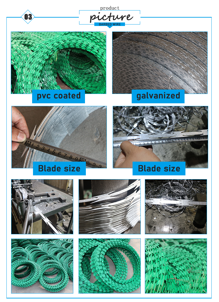 High quality Factory price concertina wire Razor barbed wire low price