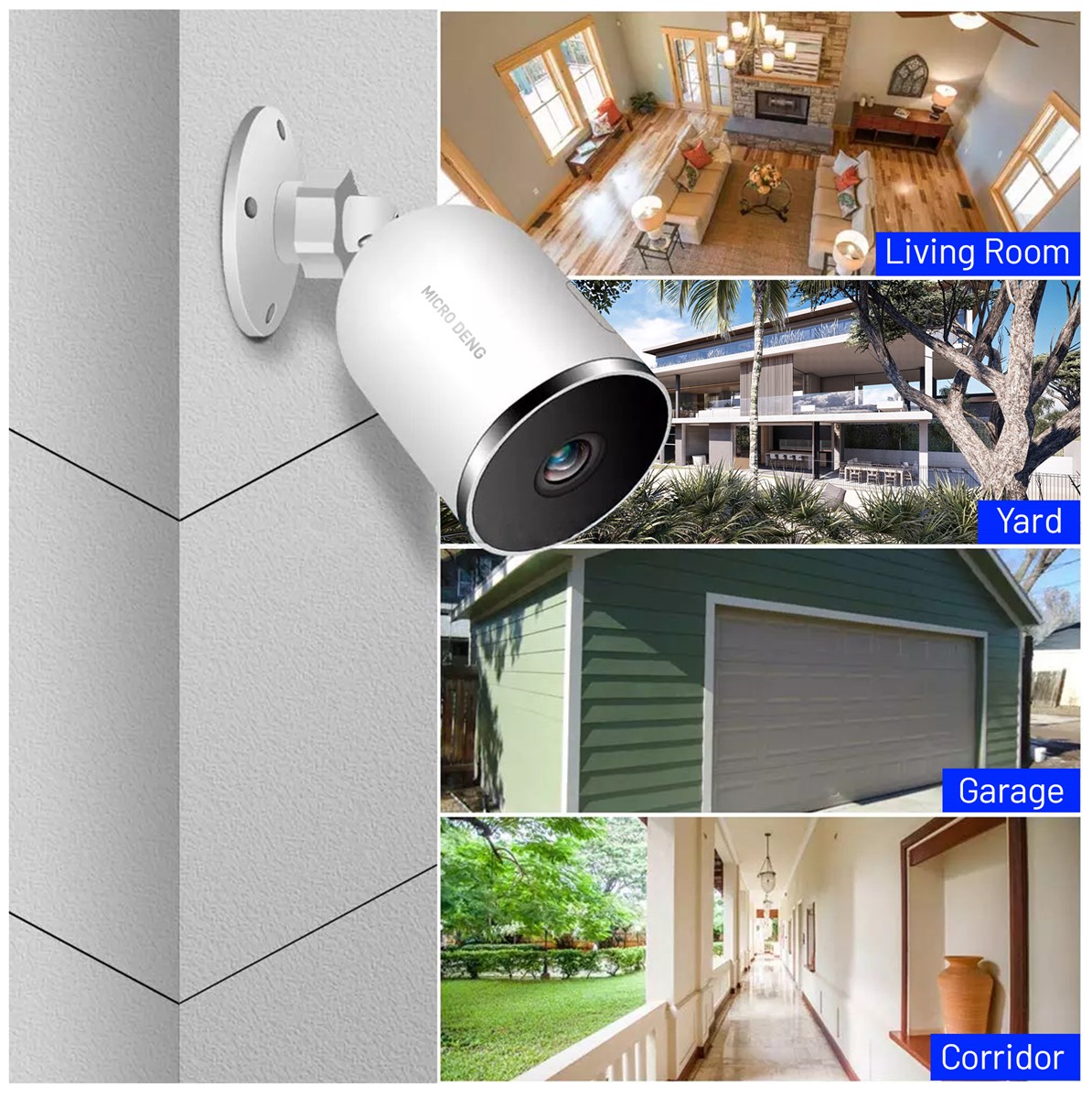 MICRO DENG Smart Waterproof Outdoors IP Camera Mini WiFi CCTV Indoor Camera Night Version for Smart Home System
