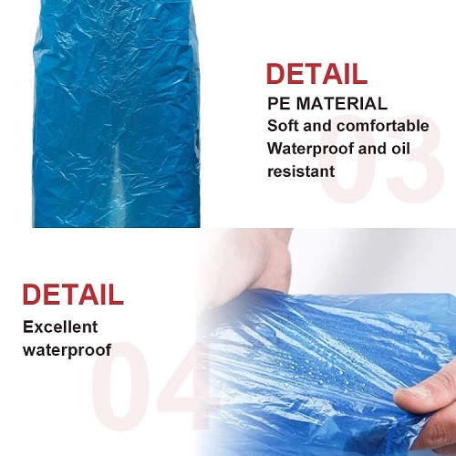 Protective Clothing Thumb Loop CPE Apron Disposable Isolation Gown