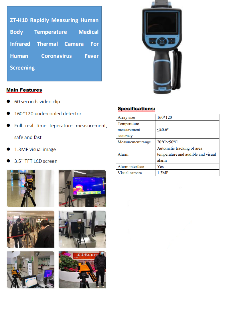 Online Network Thermal Imaging CCTV Camera Imaging System to Measure Human Body Temperature