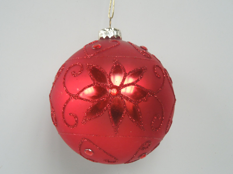 Diameter8cm Christmas Glass Ball Home Decoration Hanging Globe Friend Gift Hand Painting Christmas Pendant