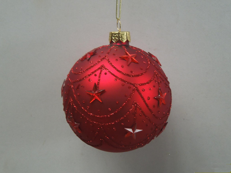 Diameter8cm Christmas Glass Ball Home Decoration Hanging Globe Friend Gift Hand Painting Christmas Pendant