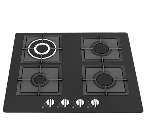 SHINOR HFS604TGB Built in Tempered Glass Gas Hob