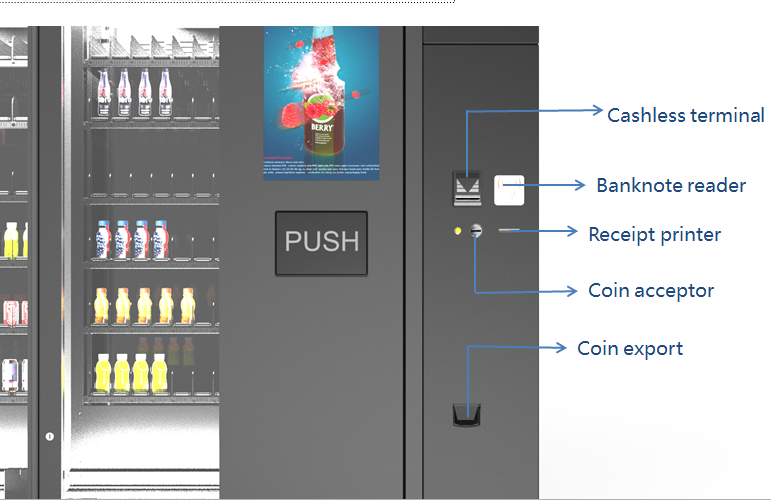 Foxconn Automatic Self Service Snack Drink Combo Vending Machine Manufacturer
