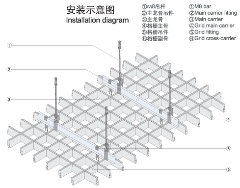 Aluminum Grid Ceiling Panel Produced by False Ceiling Machine