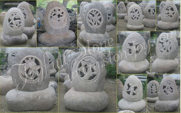 Natural Stone Boulder Lanterns