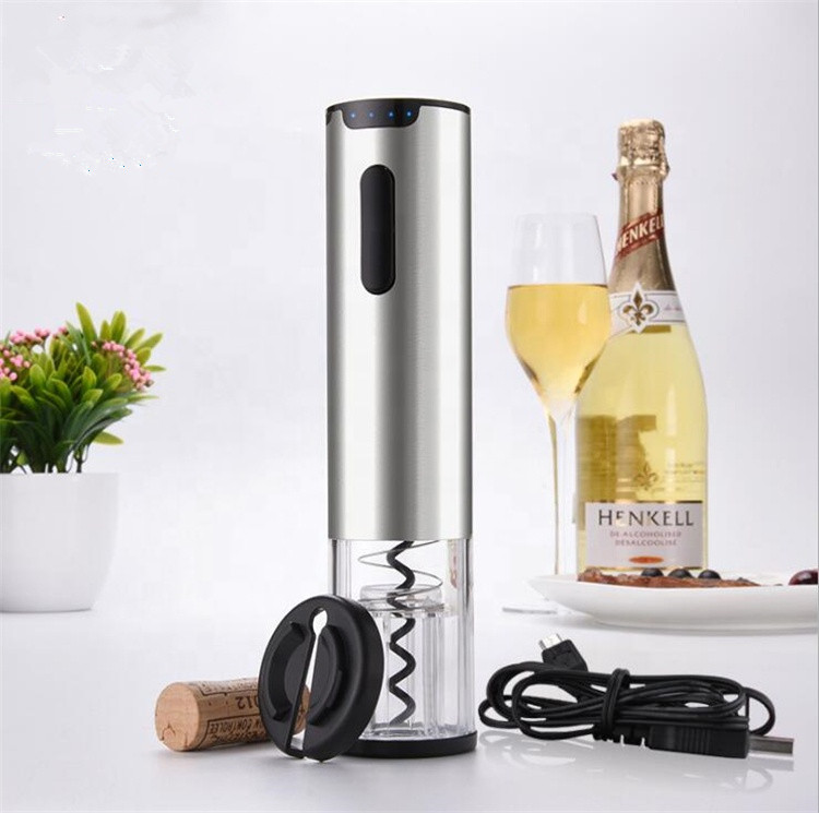 Cordless Stainless Steel Automatic Corkscrew Electric Wine Bottle Opener