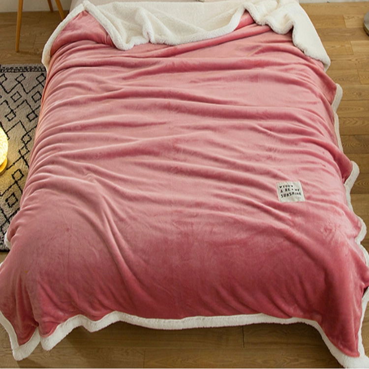 Soft Warm Couch Pink Plush Fuzzy Sherpa Fleece Throw Blanket