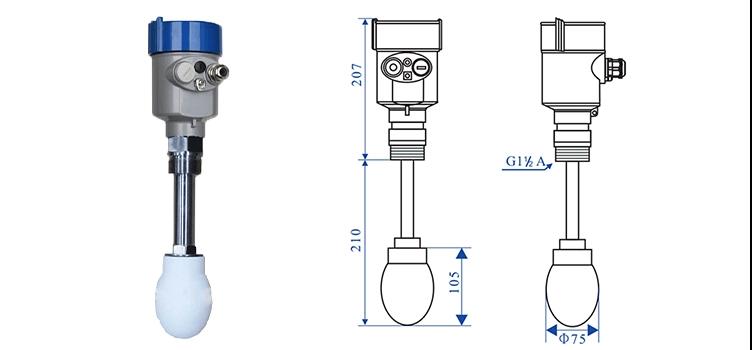 GML801A Liquid Solid Powder Guided Wave Radar Level Meter