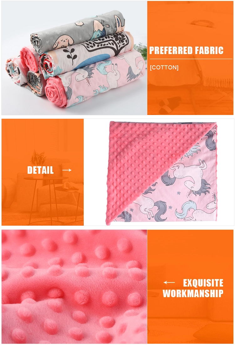 Wholesale High Quality Stock 158110 Washable Soft Comfortable Throws Baby Blanket Minky Dot