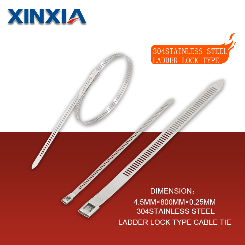 304 Naked Stainless Steel Cable Tie Ladder Lock Type