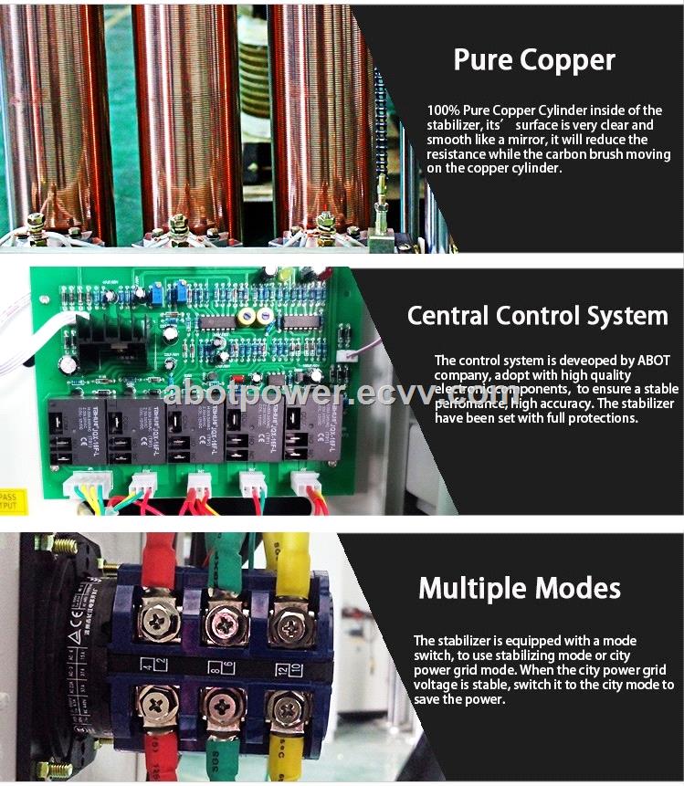 ABOT Servo Motor Copper Roller Type 3 Phase Voltage Stabilizer 150KVA AVR