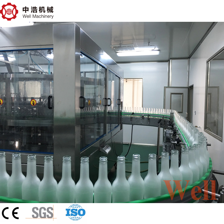 Full Automatic Complete Glass Bottle Carbonated Energy Drink Filling Machine