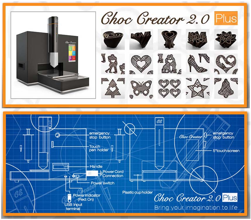 Choc Creator V20 Plus 3D Chocolate Printing 3D ALM ChocolateFood Printing