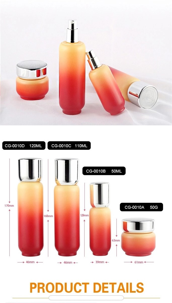 Best Brand 120Ml Lotion Glass Bottle Cosmetic Packaging Set