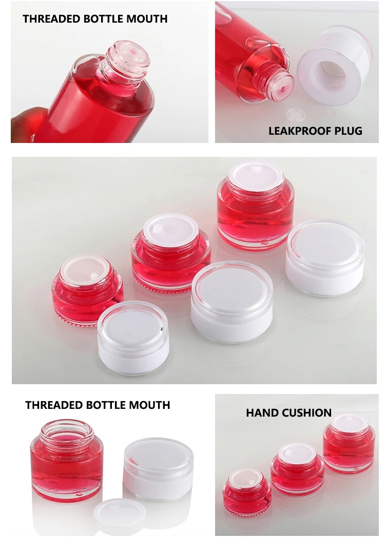 Dropshipping Luxury 60Ml 120Ml Skin Care Packaging Cosmetic Glass Bottle Set