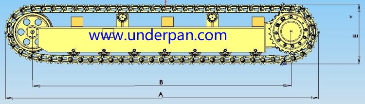 Custom design 1 ton rubber track undercarriage for construction machinery parts