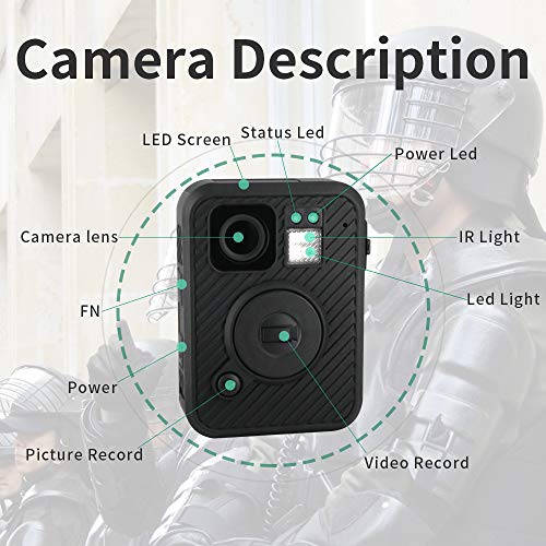 ONETHINGCAM F1 Body Camera 1440P IR Night Vision 160 Degree Wide Angle for Police Body Worn Camera With WIFI and GPS