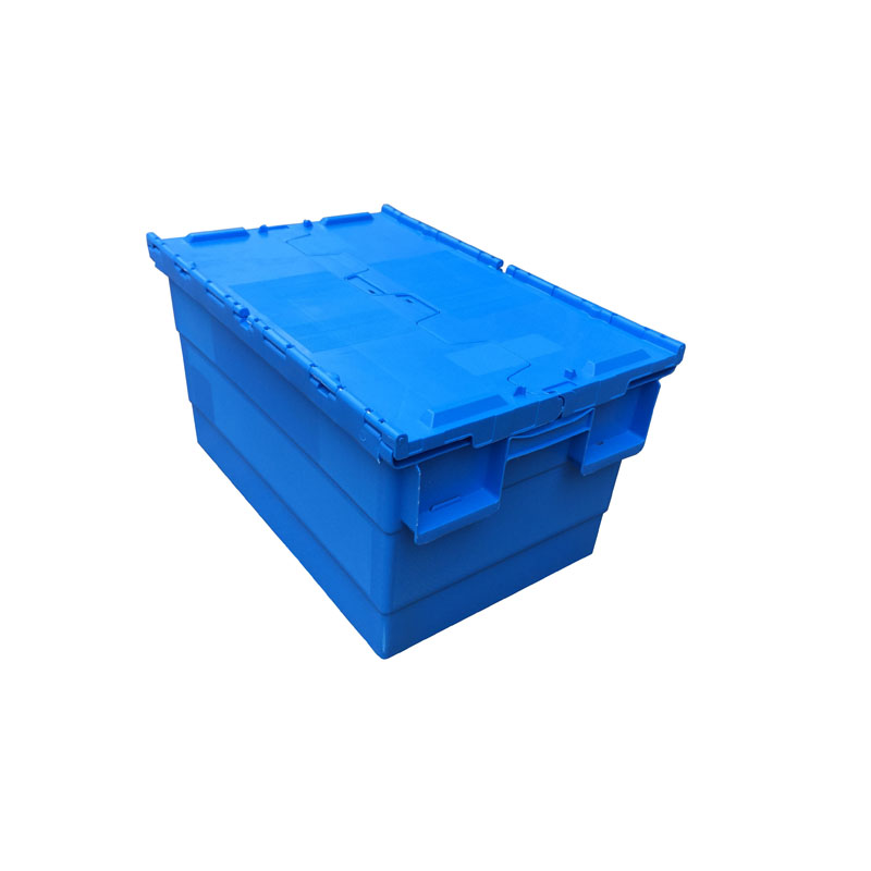 600400365mm Stackable Nestable Large Plastic Moving storage Box with lid for sale