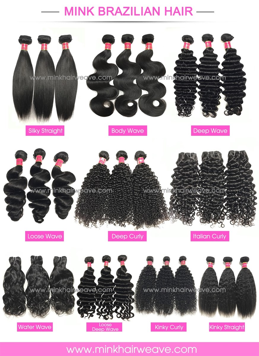 10A Grade Mink Brazilian Hair Extensions 1B Natural Color Hair Bundle
