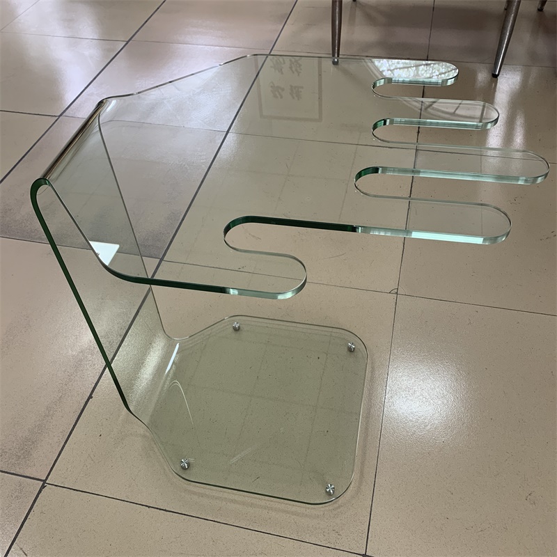 10mm clear hot bending glass table for modern design