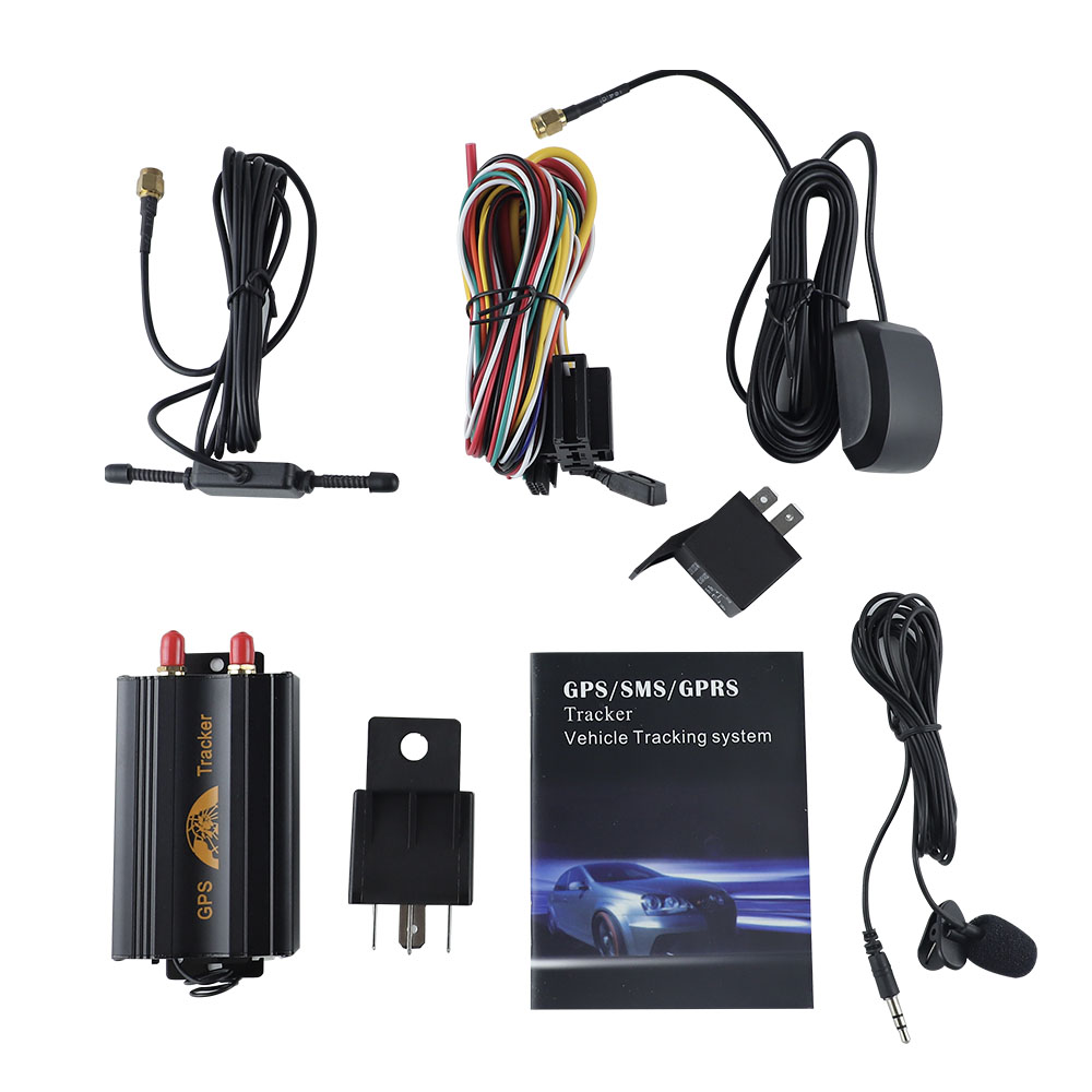Car Gps103A realtime track engine stop gps tracking device with microphonesos panic button