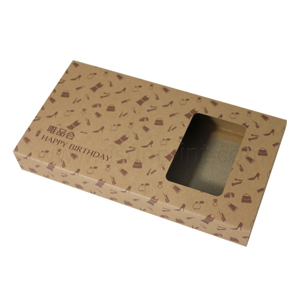 eco friendly brown kraft paper folding drawer gift box