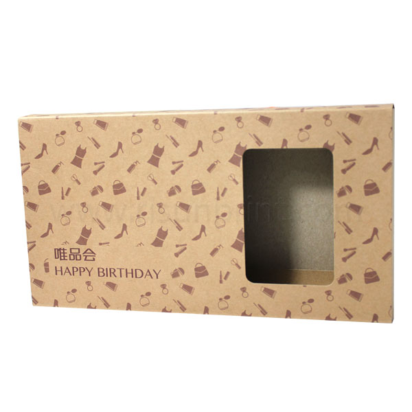 eco friendly brown kraft paper folding drawer gift box