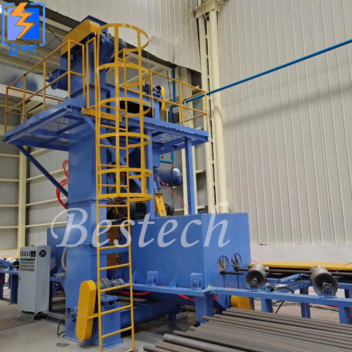 Oil Steel Pipe Surface Cleaning Shot Blasting Machine