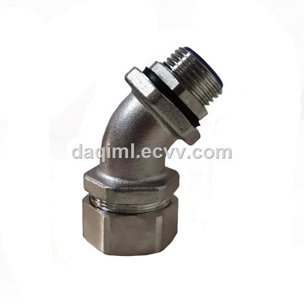 45 degree flexible conduit fittings stainless steel liquid tight connectors