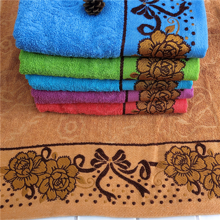 70140cm cotton bath towel solid color jacquard beach towel factory supply