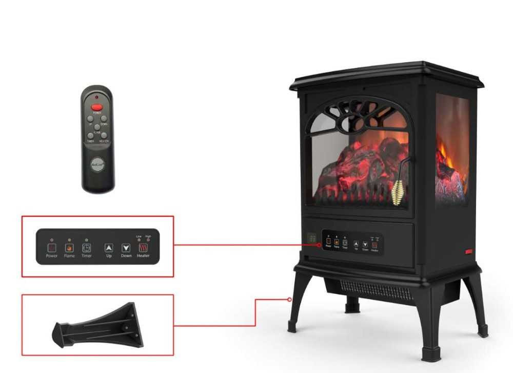 ELECTRIC FIREPLACE FREESTANDING PORTABLE AMERICAN TYPE