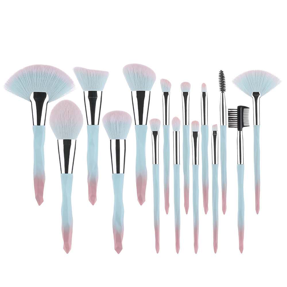 15 PCS Makeup Brush Set synthetic hair Powder Brush Blush Face Eyeshadow Lip Foundation Kabuki Makeup Brush Set
