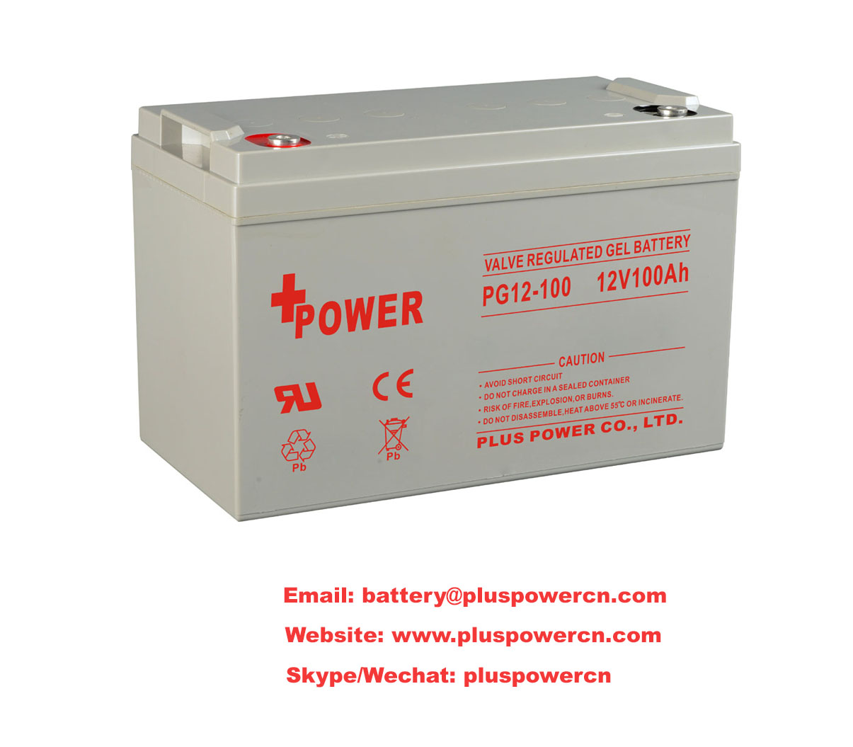 GEL Battery 12V100AH with Maintenance Free
