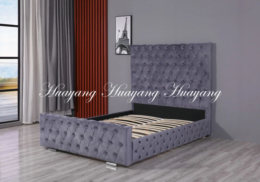 High Headboard Upholstered Bed
