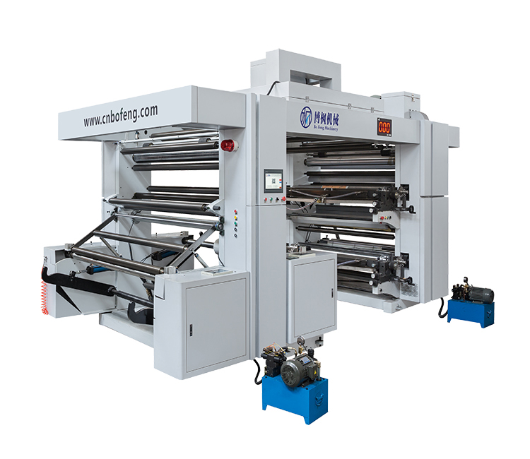 4 Color High Speed Roll to Roll HDPEPE Plastic Bag FlexoFlexographic Printing Machine