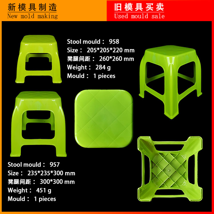Used square good children stool injection plastic mould daily supplies mold supplier