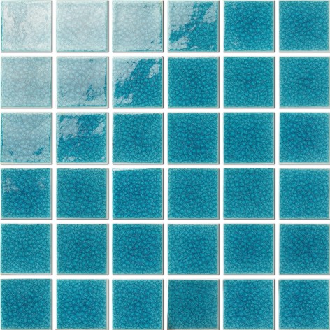 blue Crystallized glazed mosaic blends for swimming pool