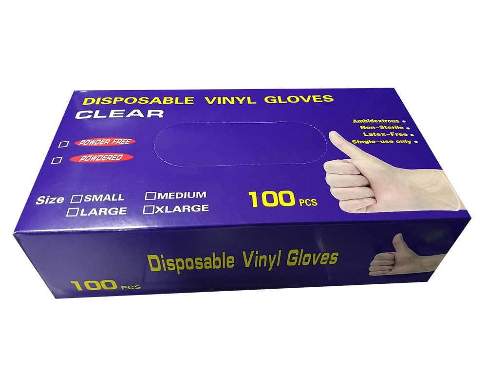 Disposable vinyl powderfree gloves with CE and FDA