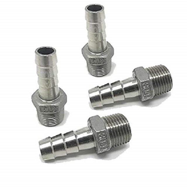 KH Stainless Steel Hexagon Hose Nipple 12in Male x Male