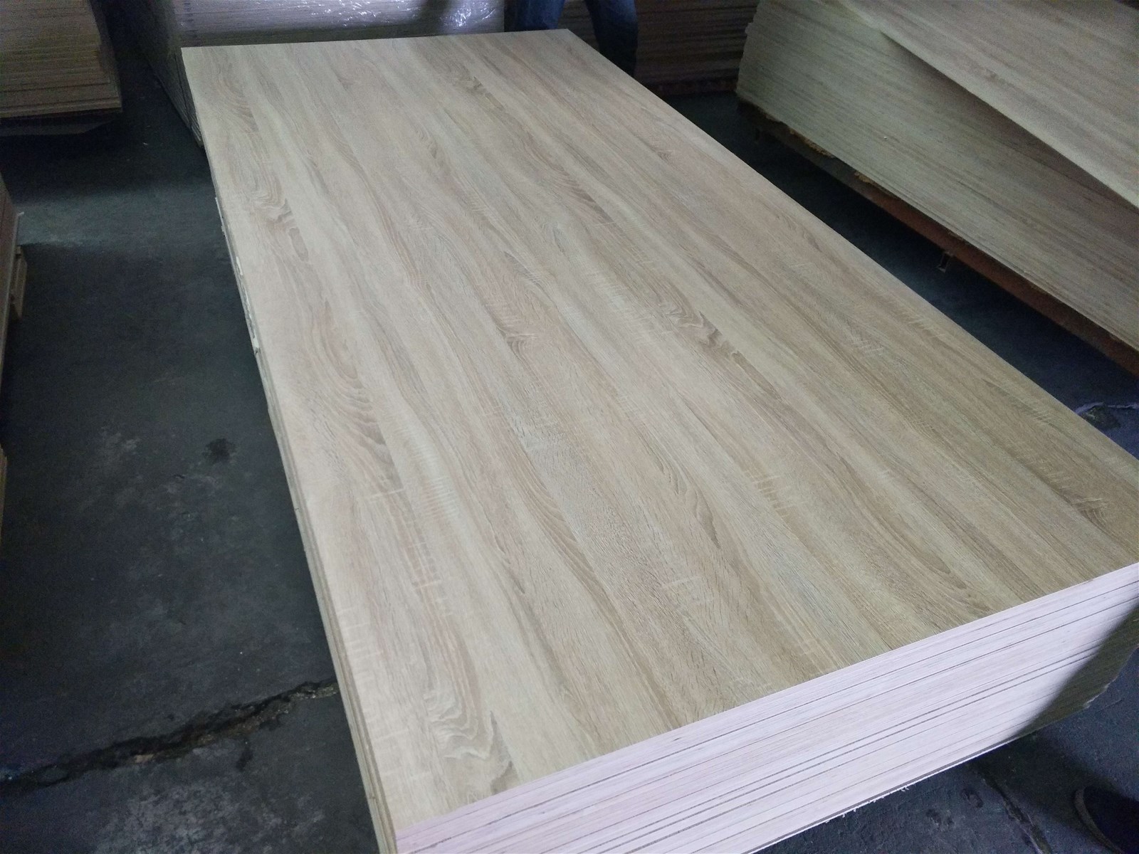 Solidwood grainmatthigh gloss melamine paper laminated plywood for