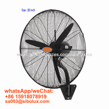 26 30 inch electric industrial wall fan30 metal wall mounted oscillating fan with 3 speeds settingVentilador de pared
