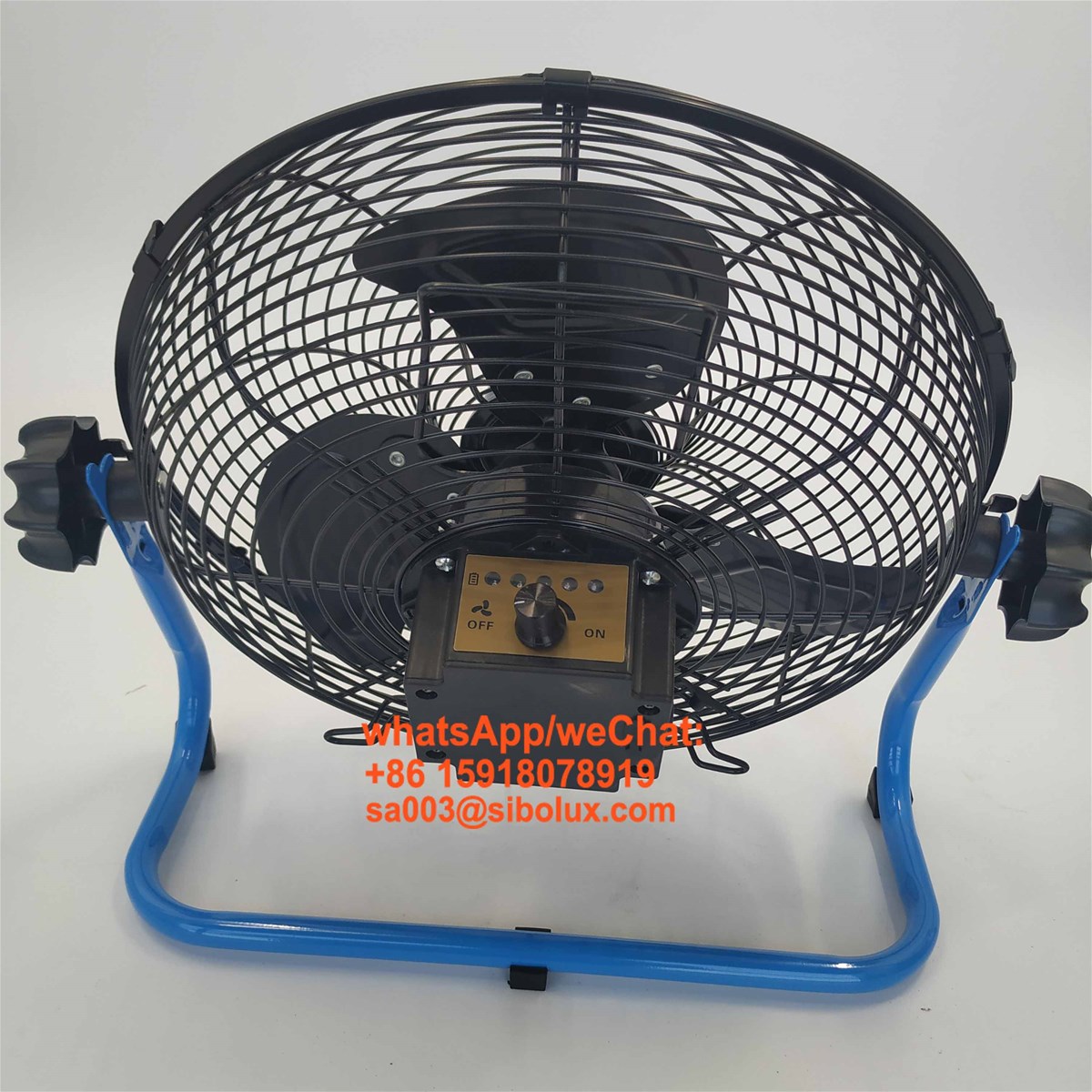 12INCH 14INCH 16INCH Electric Battery Rechargeable fan 12 inch Ventilador recargable al aire libre with 24V AC adapter