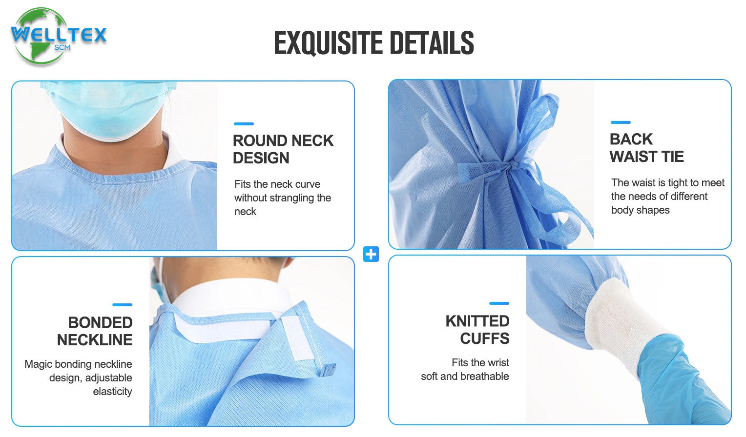 Disposable Isolation Gowns waterproof Breathable AAMI 2 disposable gowns medical isolation gowns