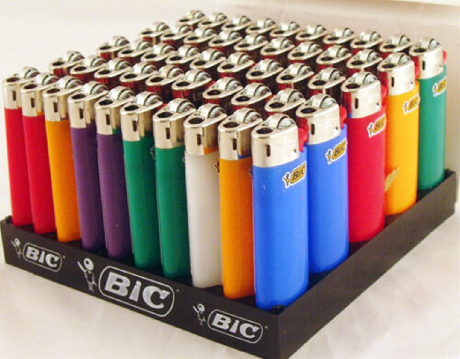 Bic Classic Full size disposable cigarette lighters Assorted Colors 50 pack