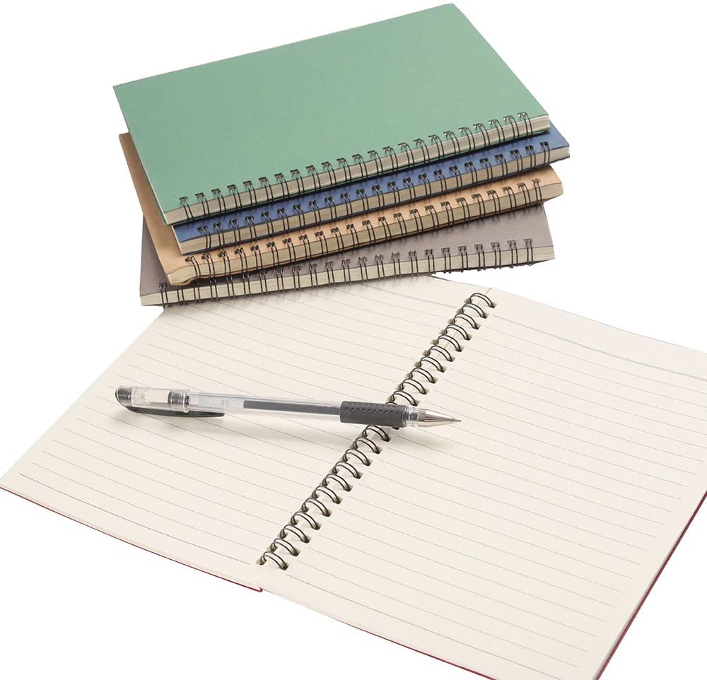 Spiral Notebook 5 Subject Wide Ruled Paper 200 Sheets 1012 x 8 inches Assorted colors