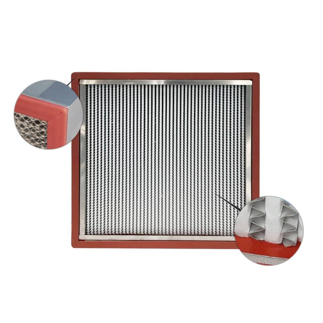 Galvanized Steel Frame High Temperature HEPA Filter for Purificaiton Systems